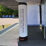 Beleuchtete pneumatische Säule mit integriertem Akku für Events