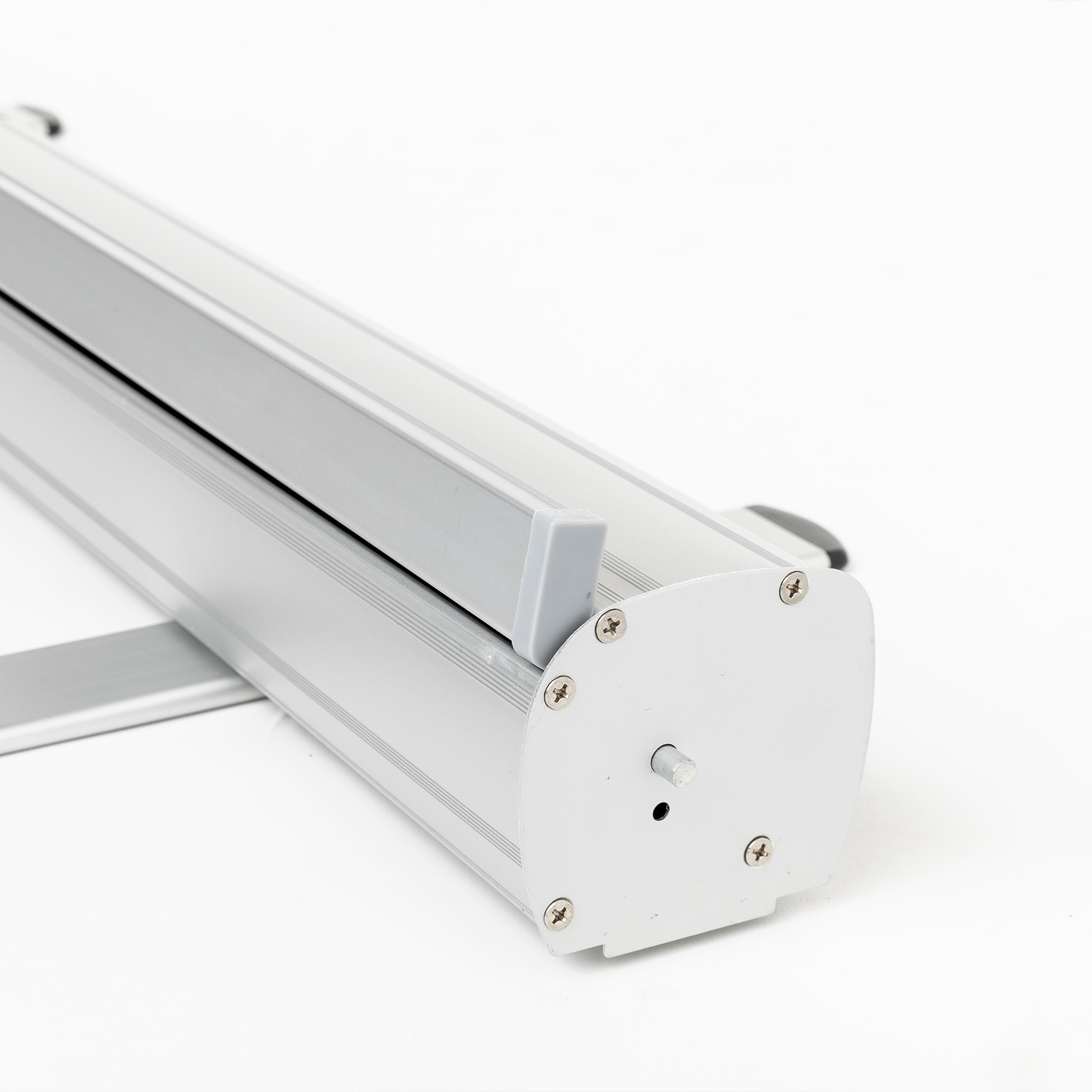 Detail eines günstigen Rollup Budget von der Seite