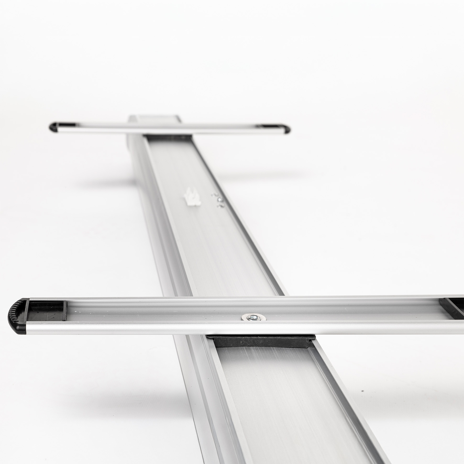 Detailansicht eines preiswerten Rollbanner von unten