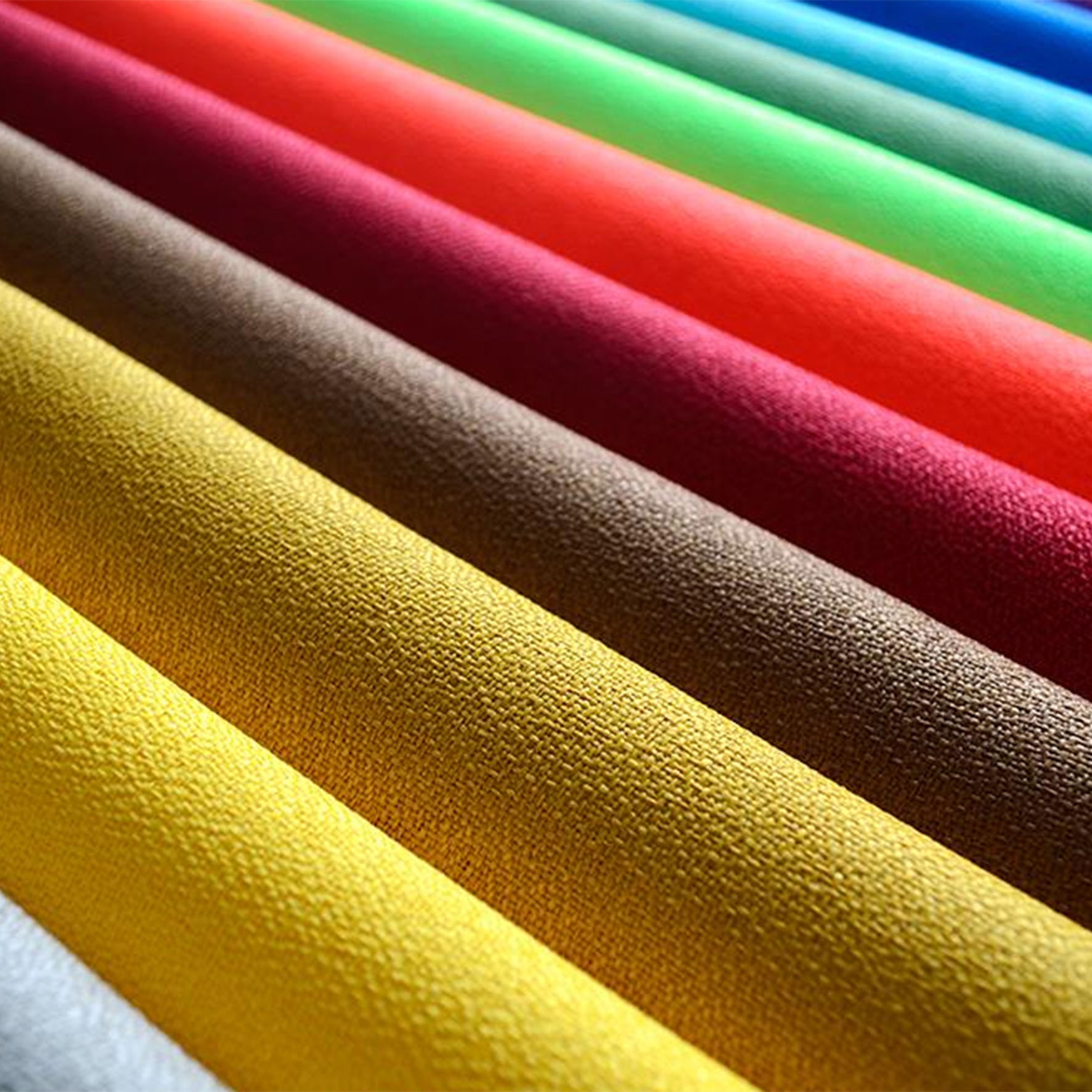 große Farbauswahl der Stoffe für Akustikbespannungen