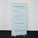 Rollbanner in der Basic Variante mit Textildruck