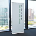 Rollup Deluxe mit Textildruck für professionellen Einsatz