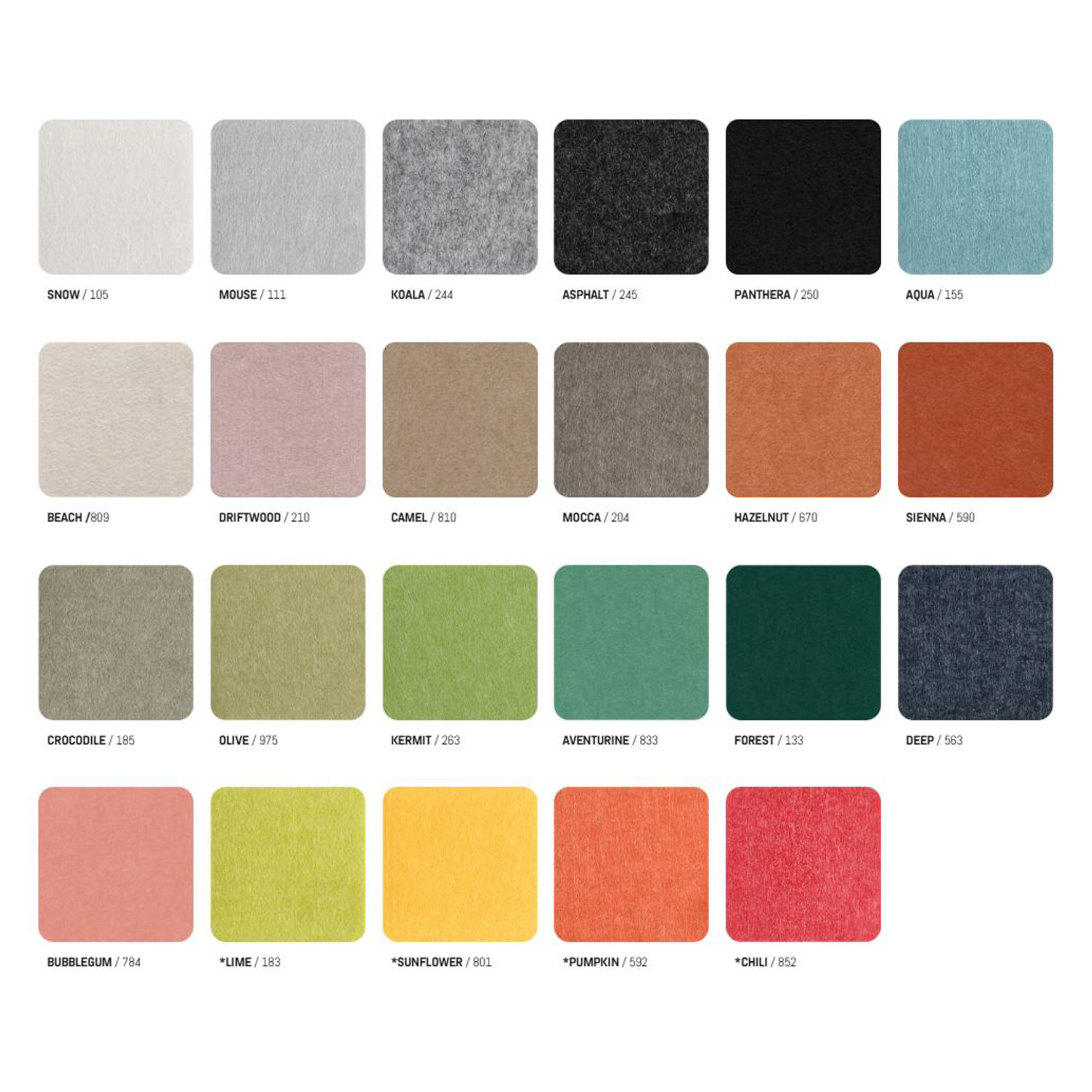 Farbauswahl für Akustikgestaltung von EchoBoard