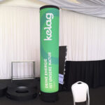 Beleuchtete aufblasbare Werbesäule mit Logo für Events